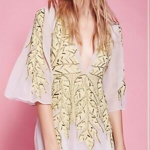 Elegant White and Gold Women's Top